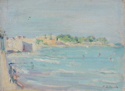 Jules LELLOUCHE (1903 -1963)
PLAGE A HAMMAMET....