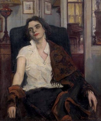 Pierre Georges JEANNIOT (Genève 1848 -1934)
Portrait...