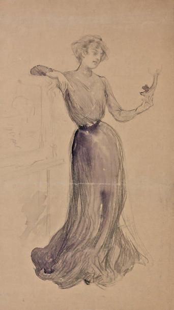 Henri Le RICHE (1868 - 1944)
Élégante observant...