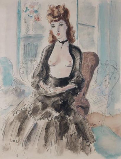 André DIGNIMONT (Paris 1891-1965)
Femme aux...