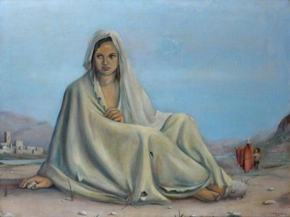 Roland CAILLAUX (XXème siècle)
FEMME DU DESERT,...