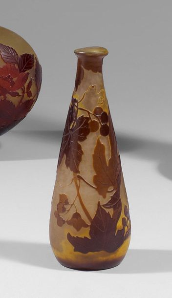 Émile GALLÉ (1846-1904)
Vase soliflore. Épreuve...