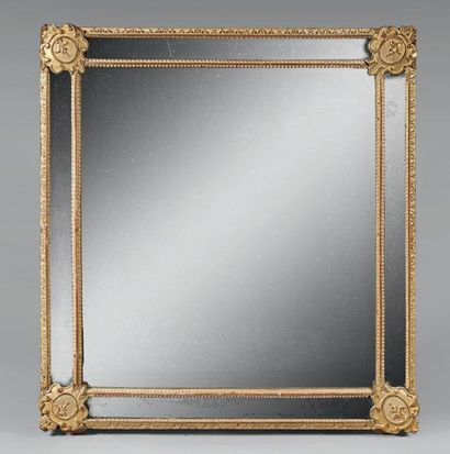 Miroir rectangulaire à double encadrement...