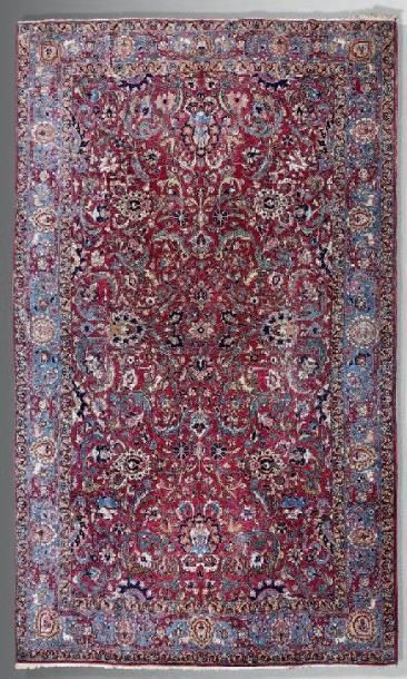 Tapis Ispahan (chaîne et trame coton, velours...