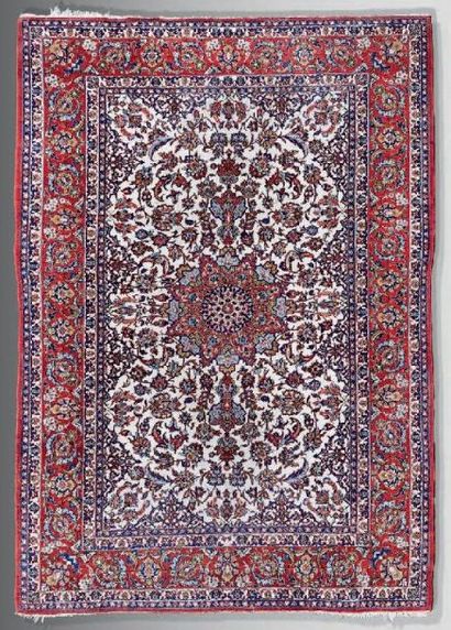 Tapis Ispahan (chaîne et trame coton, velours...
