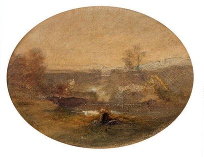 Auguste RAVIER (1814-1895)
PAYSAGE ANIME...