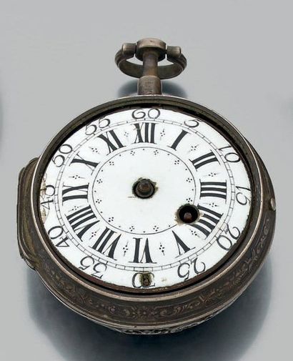 Montre de poche en argent à répétition des...