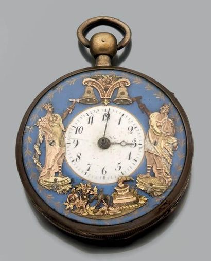 Montre de gousset en argent à répétition...