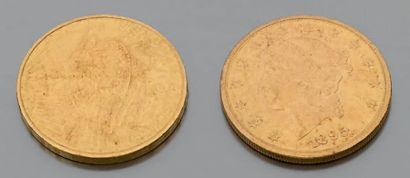 Une pièce de 20 dollars US or, de 1908, Liberty...