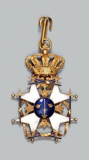 SUÈDE
ORDRE DE L'EPEE, fondé en 1748. Etoile...