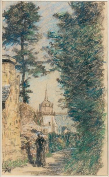 Maxime MAUFRA (1861-1918)
FEMME SUR UN CHEMIN...