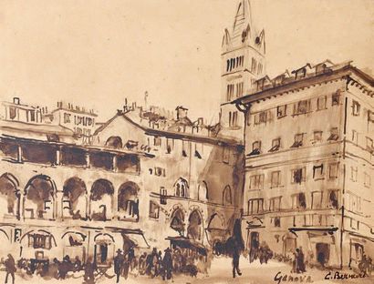 Emile BERNARD (1868-1941)
GENOVA. Encre et...