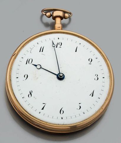 Montre de gousset en or jaune 18k (750) à...