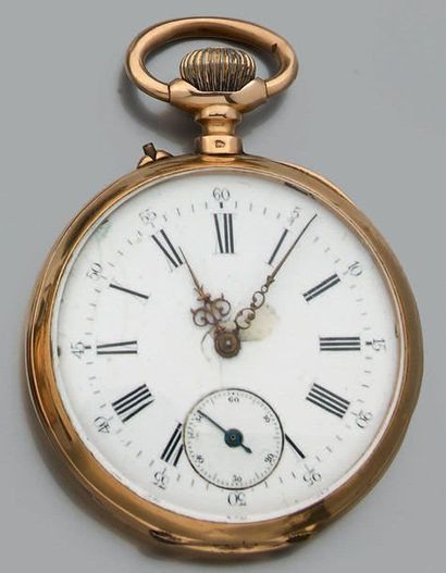 Montre de gousset en or jaune 18k (750) à...