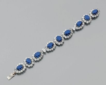 Bracelet en platine (950) et or gris 18k...