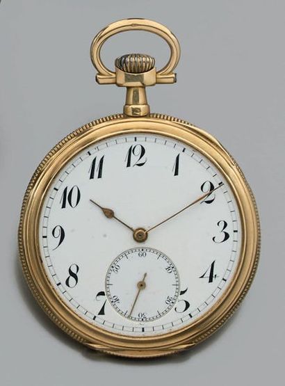 Montre de gousset en or jaune 18k (750) à...