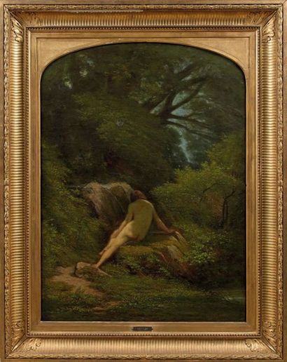 Achille CHAINE (1814-1884)
JEUNE FILLE À...