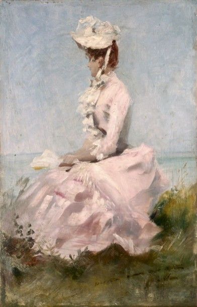 Jules CHERET (1836 - 1932)
FEMME EN ROBE...