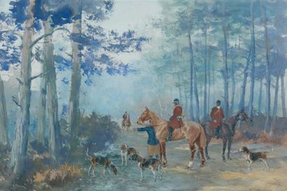 Baron Karl REILLE (1886-1974)
CHASSE A COURRE....