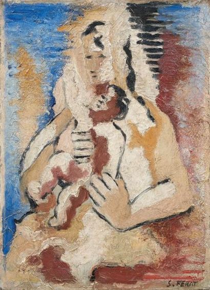 Serge FERAT (1881-1958)
MATERNITE. Huile...