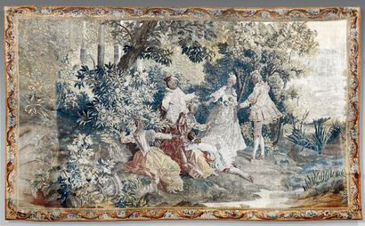 Importante tapisserie d'Aubusson représentant...