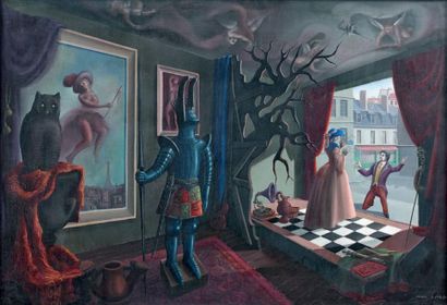 Michel SIMEON (XXème siècle)
INTERIEUR SURREALISTE...
