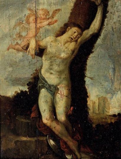 Ecole FLAMANDE du XVIIème siècle
SAINT SEBASTIEN....