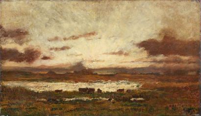 Jules DUPRE (1811-1889)
SOLEIL COUCHANT SUR...