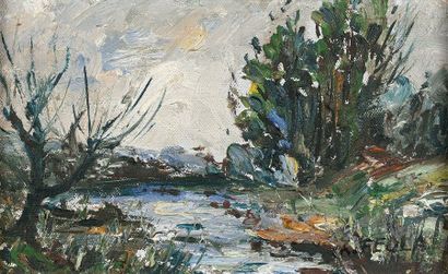 Charles FEOLA (1917-1994)
PAYSAGE DE RIVIÈRE....