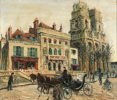 Charles FEOLA (1917-1994)
VUE DE LA CATHÉDRALE...