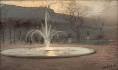 Edouard LOEVY (1857-1911)
FONTAINE DANS UN...