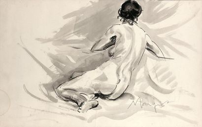 Edmond MOIRIGNOT (1913-2002)
NU ASSIS DE...