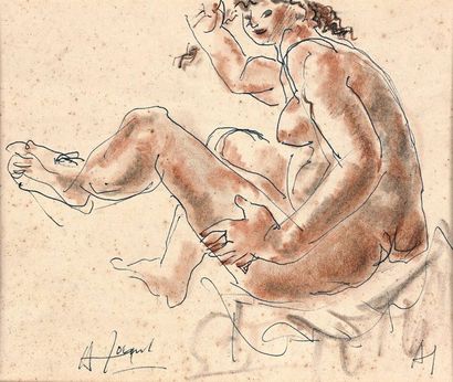 A. JAQUET (XXème siècle)
MODELE ASSIS. Crayon...