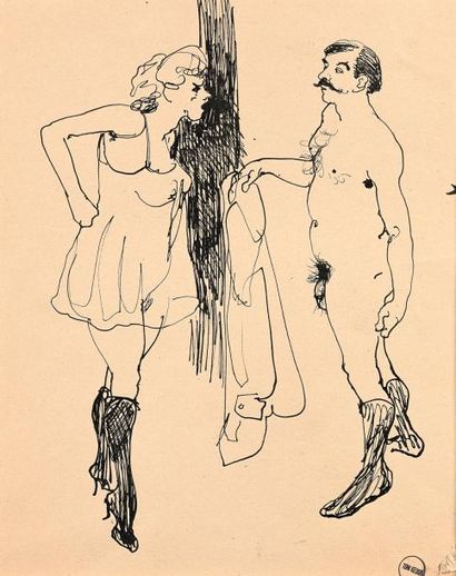 TOM KEOGH (1921-1980)
LA DISPUTE. Encre de...