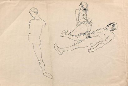 TOM KEOGH (1921-1980)
COUPLE EROTIQUE. Dessin...