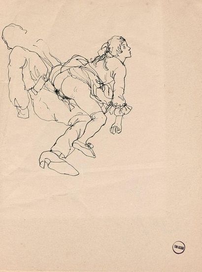 TOM KEOGH (1921-1980)
COUPLE ÉROTIQUE. Dessin...