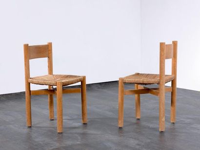 Charlotte PERRIAND (1903-1999)
Paire de chaises...