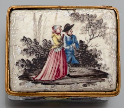 Boîte rectangulaire émaillée à toute face,...