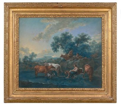 Jean-Baptiste HUET (1745-1811) Attribué à
PAYSAGE...