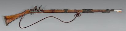 Fusil de type Moukalah. Canon espagnol, rond...
