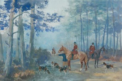 Baron Karl REILLE (1886-1974)
CHASSE A COURRE....