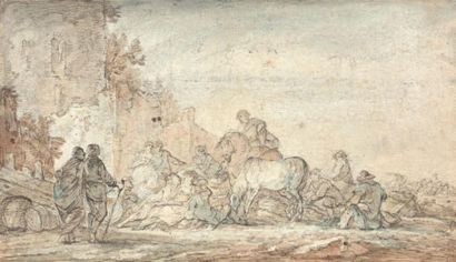 ATTRIBUÉ À FRANCESCO CASANOVA (1727-1802)
HALTE...