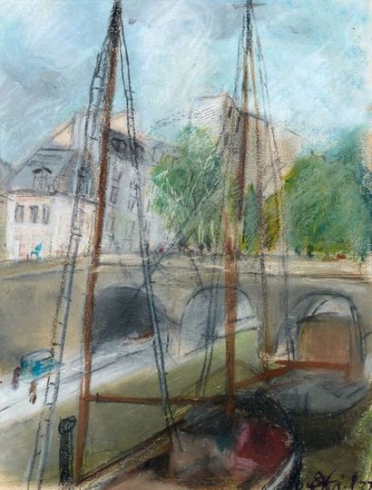 Gérard KIENTZY (XXème siècle)
LE PONT NEUF.
Huile,...