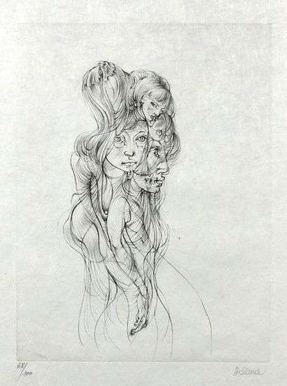 Hans BELLMER (1902-1975)
JEUNES FILLES.
Pointe-sèche...