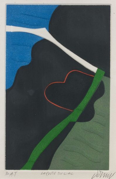 Bertrand DORNY (né en 1931)
LA ROUTE DU LAC.
Lithographie...