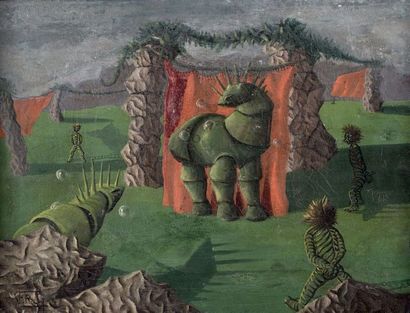 FRANCOIS RATY (1928-1982)
PAYSAGE SURRÉALISTE...