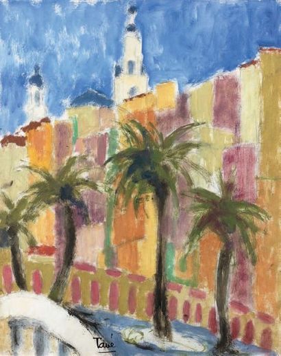 Georgette TAVE (née en 1925)
VUE DE MENTON.
Huile...
