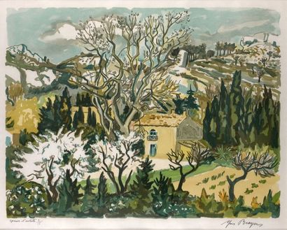 Yves BRAYER (1907-1990)
PAYSAGE DE PROVENCE.
Lithographie...