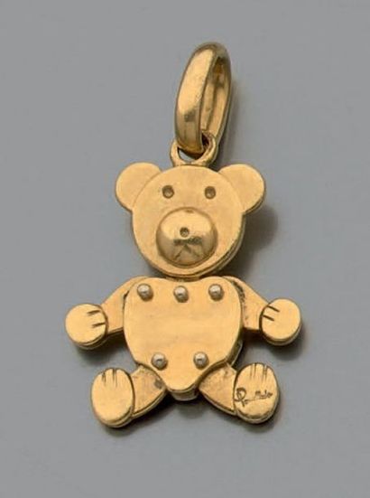 Pendentif en or jaune (750) stylisé d'un...