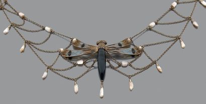 Collier de genre bayadère en argent (supérieur...